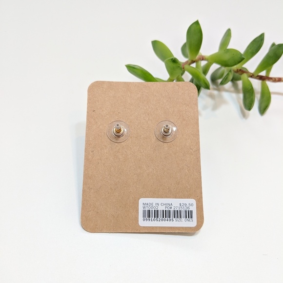 • j crew • enamel pansy earrings - Picture 4 of 4